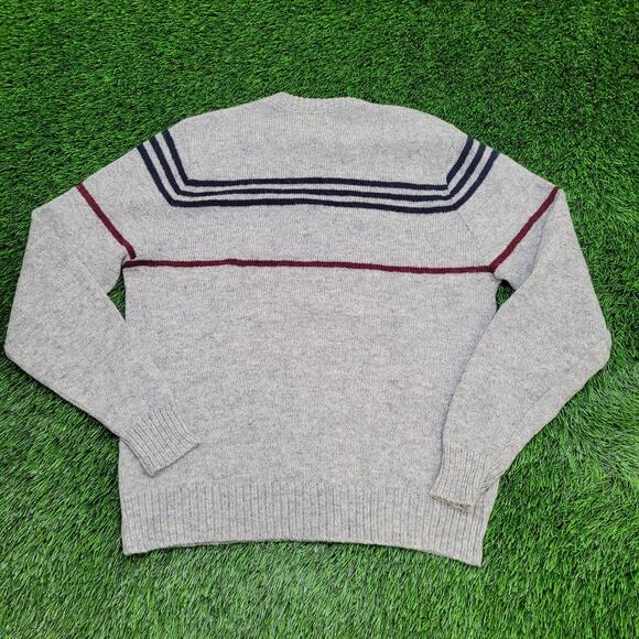 Vintage 80s Campus MOD Sweater Large 21x26 Gray - Picture 2 of 9